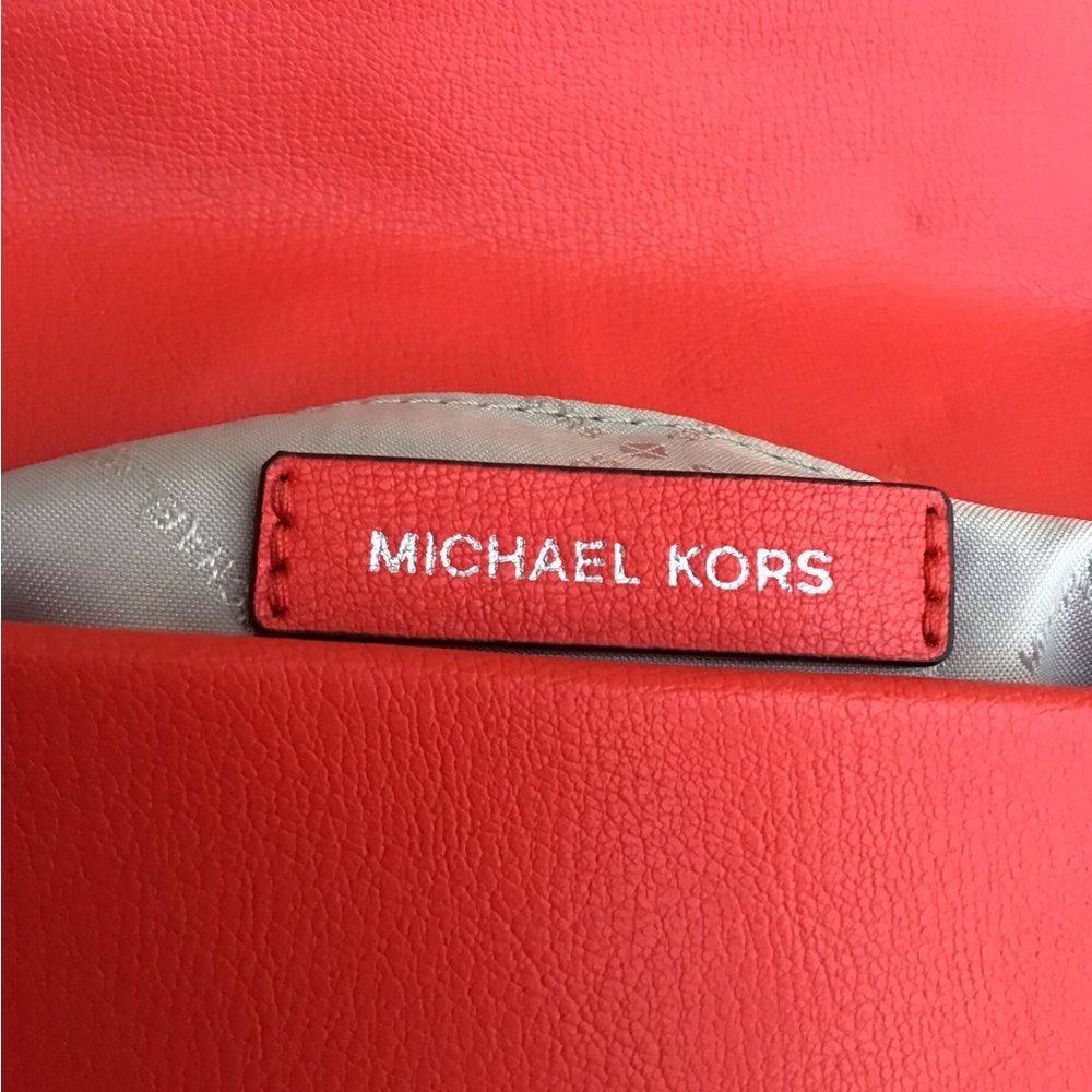 Michael Kors Kinsley Red Leather Studded Crossbody - Picture 17 of 17